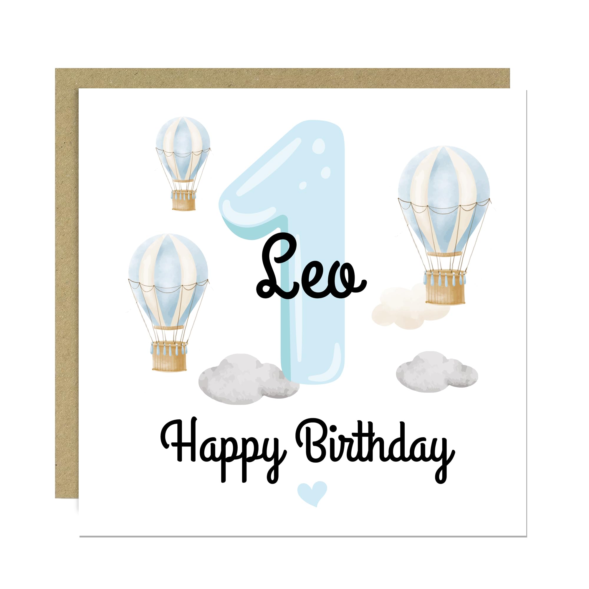 RED OCEAN 1st Birthday Card For Baby Boy Son Grandson Nephew Brother Personalised 5th Birthday Card With Kraft Envelope Cute For Boys