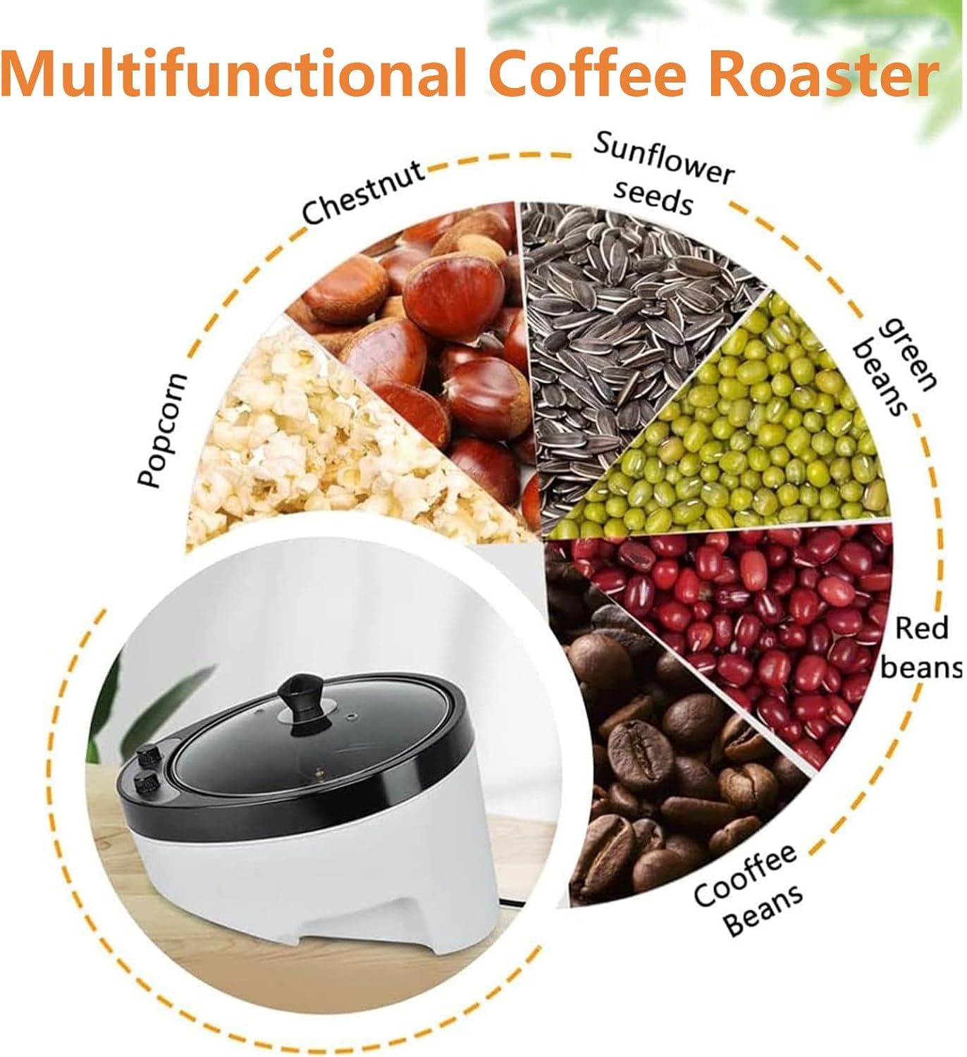 Electric Coffee Beans Roaster, Coffee Roaster Machine 0-240℃ Temperature Adjustable, 800g Professional Coffee Roasting Machine for Coffee Bean Nuts Baking Grains