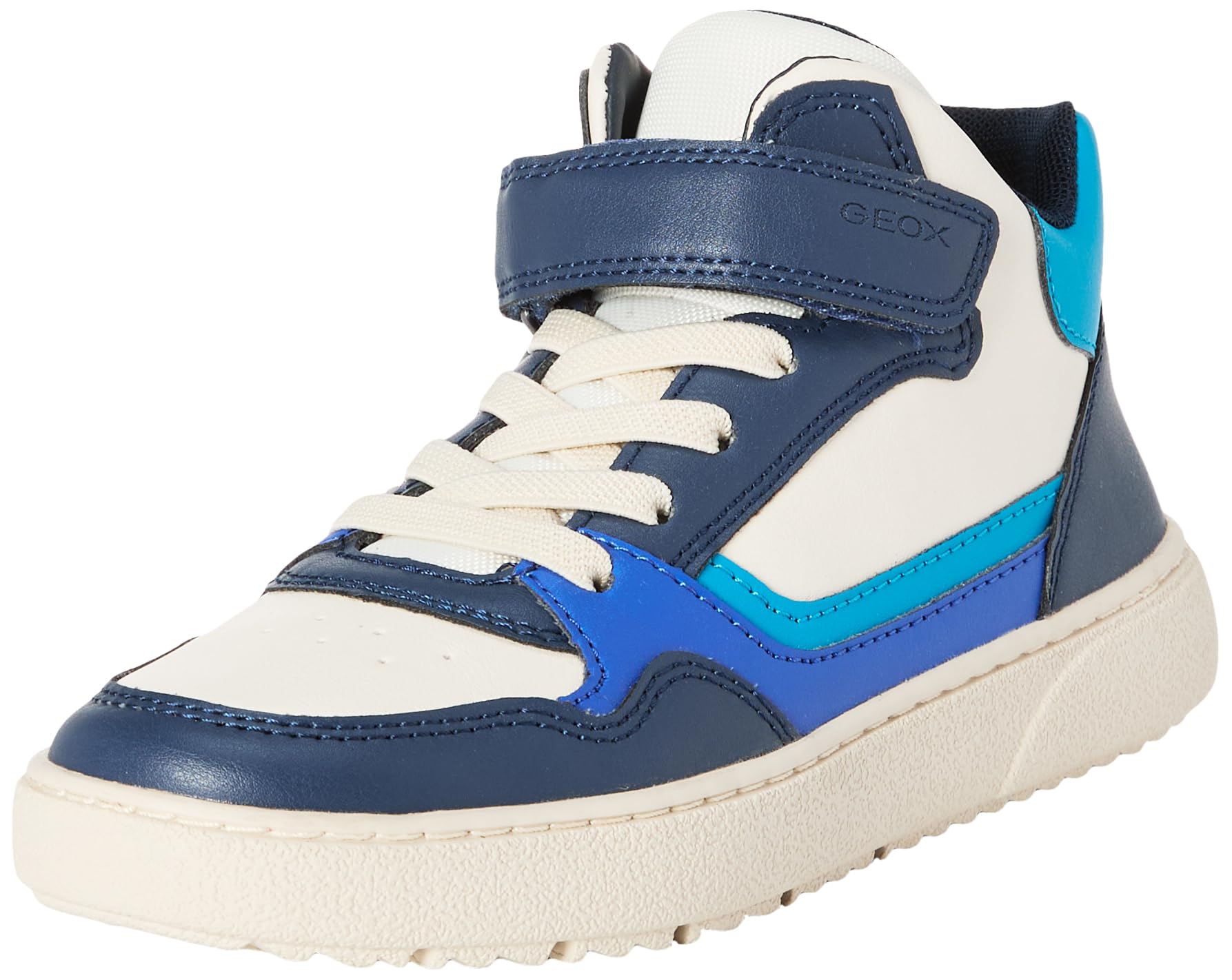 Geox J Theleven Boy, Zapatillas, Lt Ivory Lt Blue, 37 EU