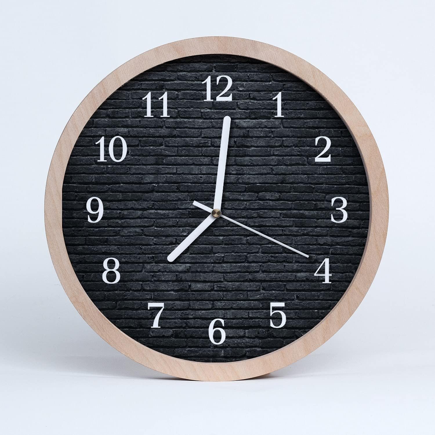 Wood Clock ⌀ 25cm - 9.84 inch Modern Decoration For Kitchen Bedroom Livingroom Kitchen Decoration Art Print Wooden Clock Deco Silent Mechanism - clinker