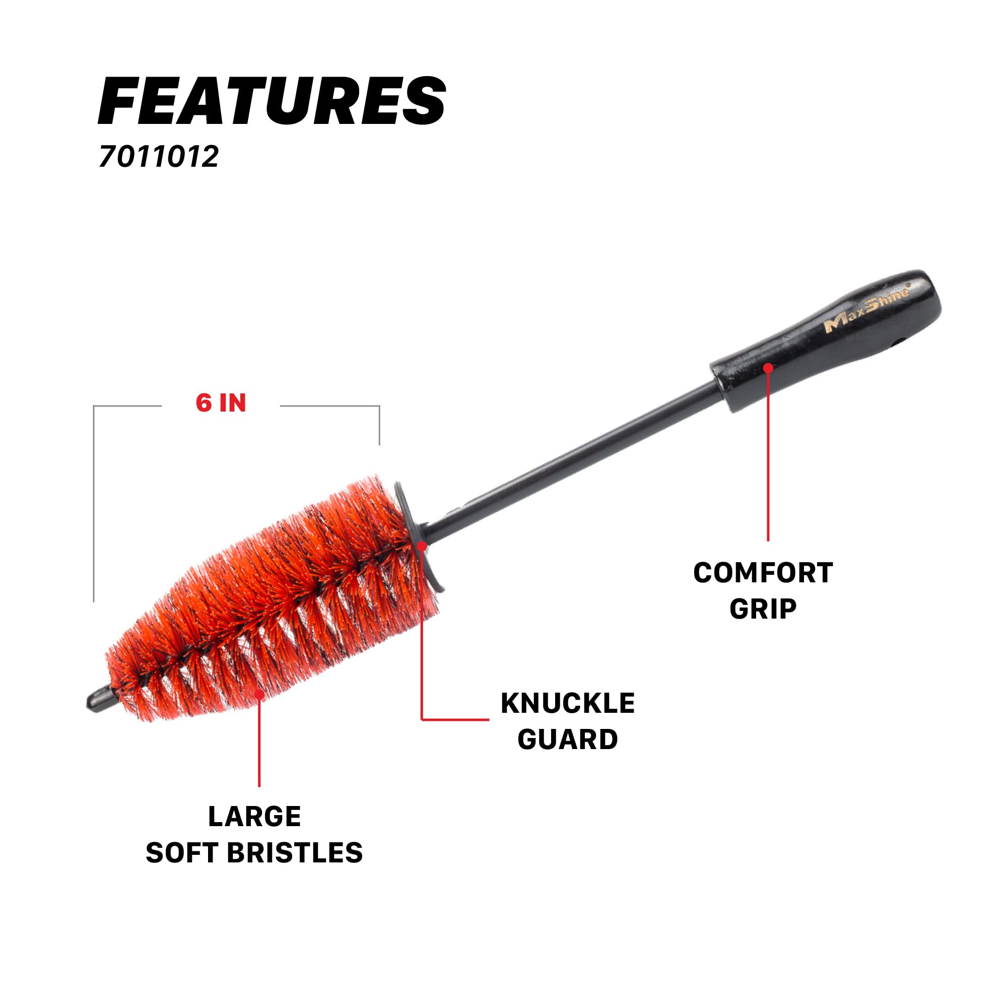 maxshine – Cepillo de limpieza llantas (30 cm) – 7011012