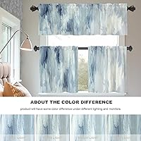 Vista 555 de Cenefas de cocina modernas con patrón de cobre marrón dorado para ventanas, cenefas opacas abstractas de marcas de arañazos y cortinas opacas