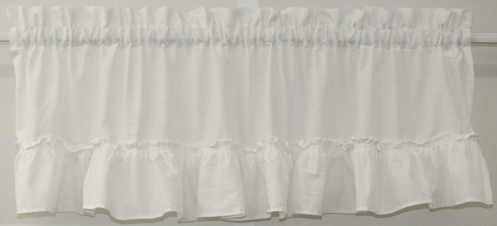 The_Curtain_Shop Stacey Solid Insert Valance 54Wx13L White