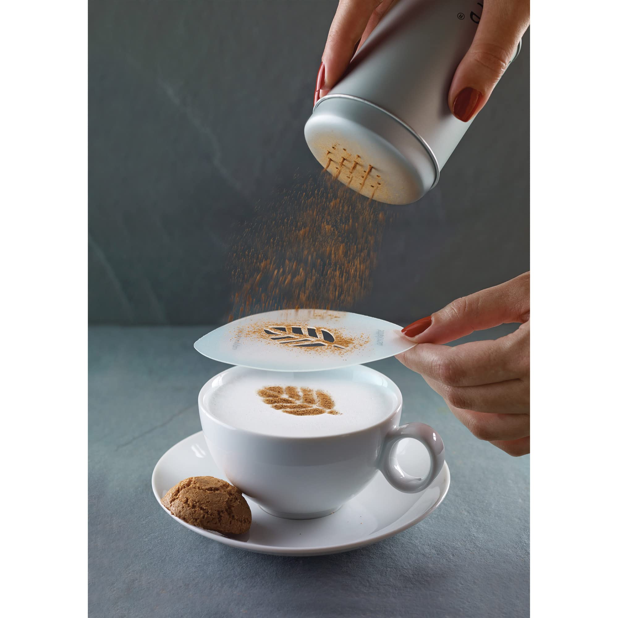 Aerolatte Cappuccino Stencils for Latte Coffee Art and Decorating Baked Goods, Set of 6