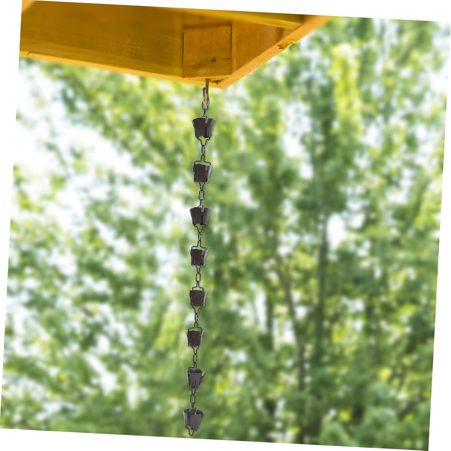 1pc Decorative Rain Chain for Gutters Downspout Replacement Elegant Outdoor Water Drainage Garden Aesthetics Efficiently Collects Rainwater