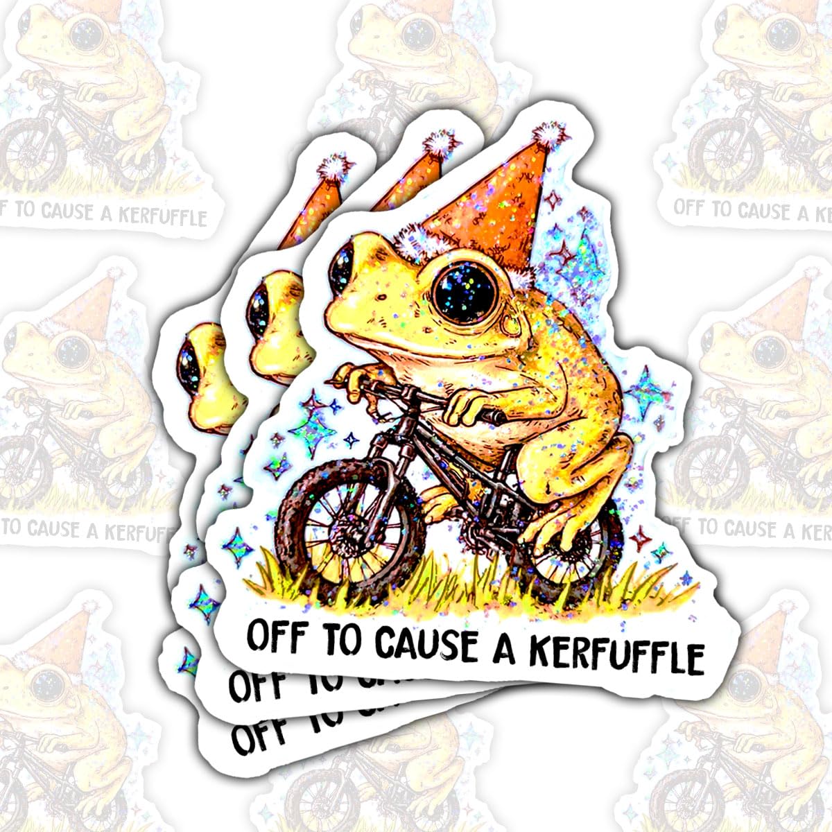 Stickers grenouille pour bouteille d'eau fini les gourdes confondues au bureau