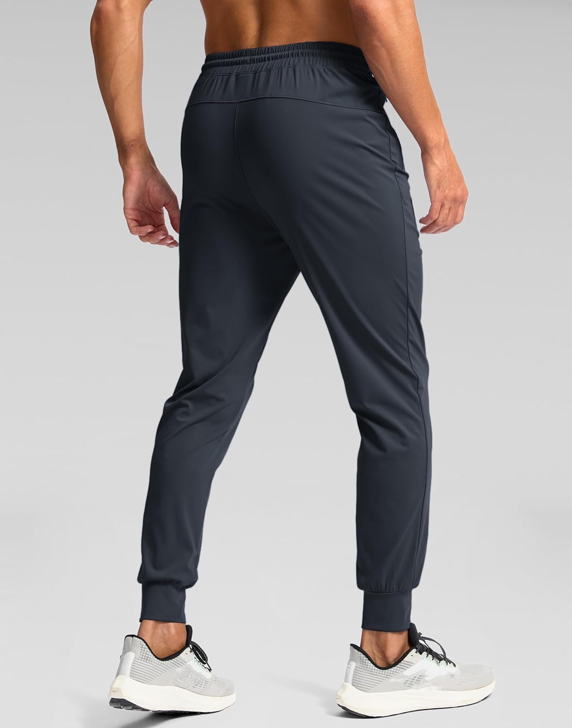 Pudolla Men's Lightweight Jogger with Pockets 4-Way Stretch Sweatpants Workout Runing Athletic Track Pants - Image 2