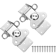 PATIKIL 4.72x3.26" Spring Loaded Butterfly Twist Latch, 2 Pcs Steel Twist Latch & Keeper Toggle Butterfly Draw Latch for Case Box Chest Closure, Silver