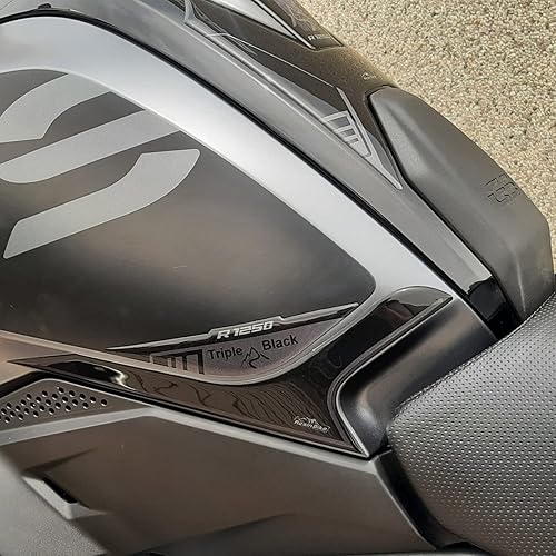Adhesivos 3D para motocicleta compatibles con BMW R 1250 GS Triple Black 2021. Protección lateral de rodilla contra golpes y arañazos. Par de