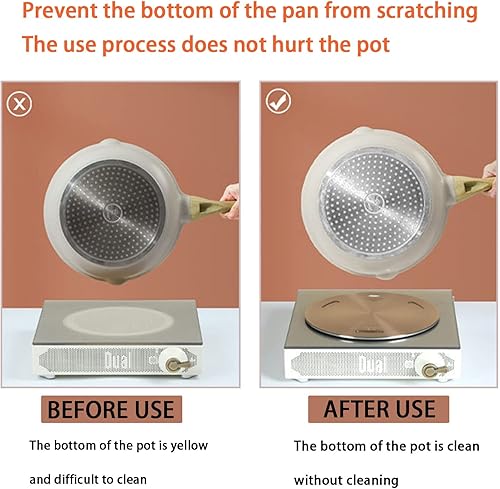 Miniatura 2 de JIENAQIN Alfombrilla de inducción de 11 pulgadas, convertidor de inducción, placa de anillo de difusor de calor a fuego lento, placa de inducción de