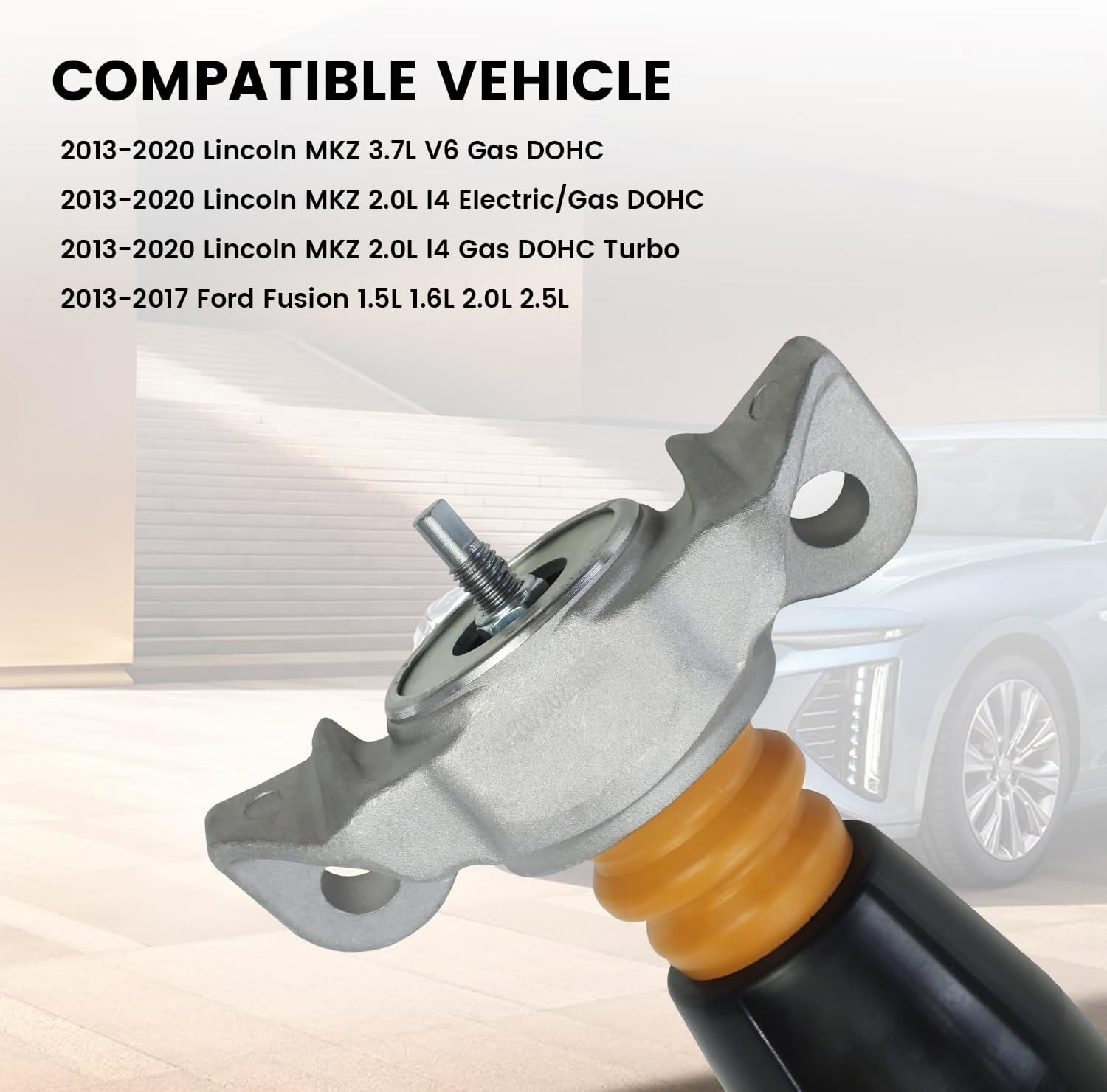 2PCS Rear Shock Absorbers Struts for 2013-2020 Lincoln MKZ [2.0L 3.7L], Shocks and Struts for 2013-2020 Ford Fusion [1.5L 1.6L 2.0L 2.5L],ASH24651 EG9Z18125L EG9Z18125D (Rear - MKZ)