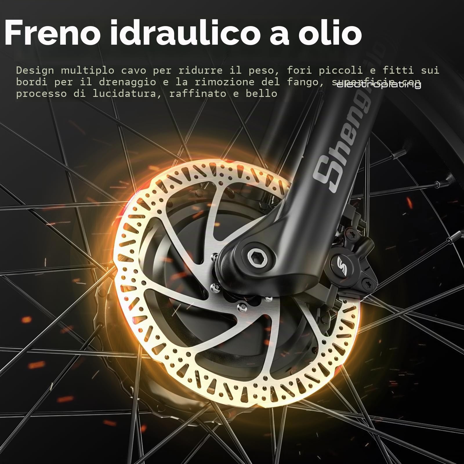 Shengmilo Bicicletta elettrica, e bike,Bici Elettrica Uomo,26 Inch E Mountain Bike full suspension,48V 17.5Ah Off roade Cambio 7 Velocità e Sospensione Completa