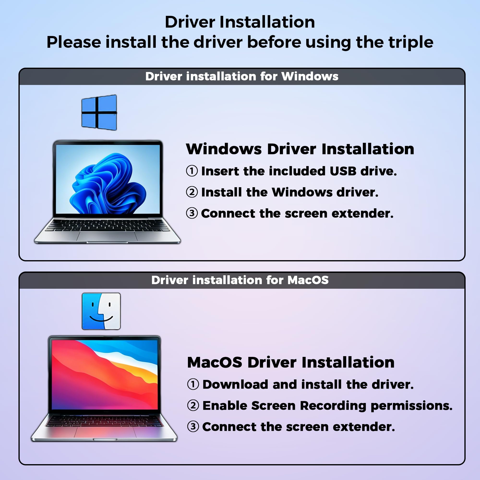 Estensore schermo per computer portatile, 15,6 pollici, FHD 1080P IPS, portatile, pieghevole, triplo monitor, estensore per monitor portatile, HDMI/USB-C, Plug n Play, per Windows, Mac