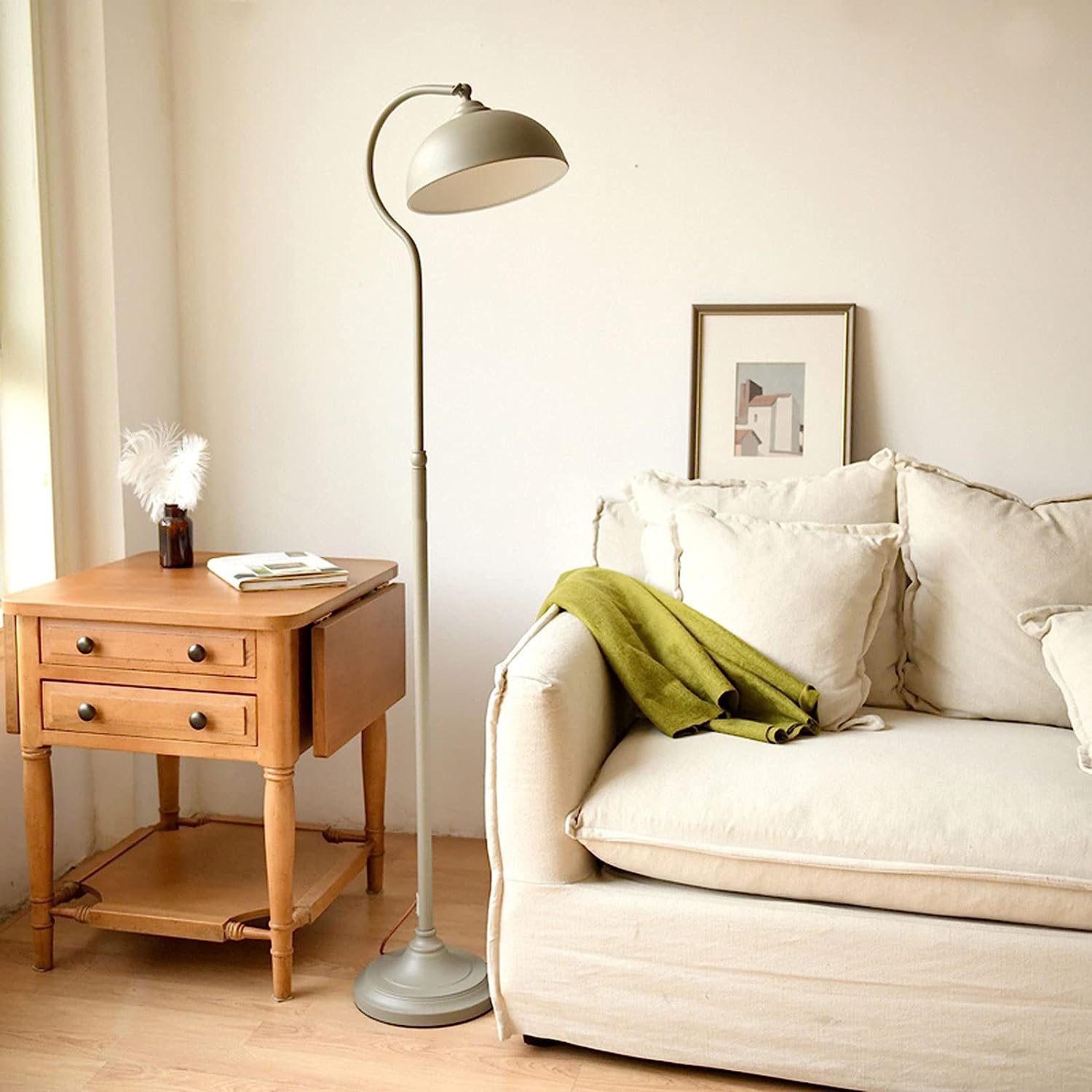 Lampa Podłogowa Żelazna Lampa Podłogowa Amerykański Prosty Metalowy Abażur Stojąca Wysoki Słup Lampy Podłogowe Do Salonu Sypialni Salonu