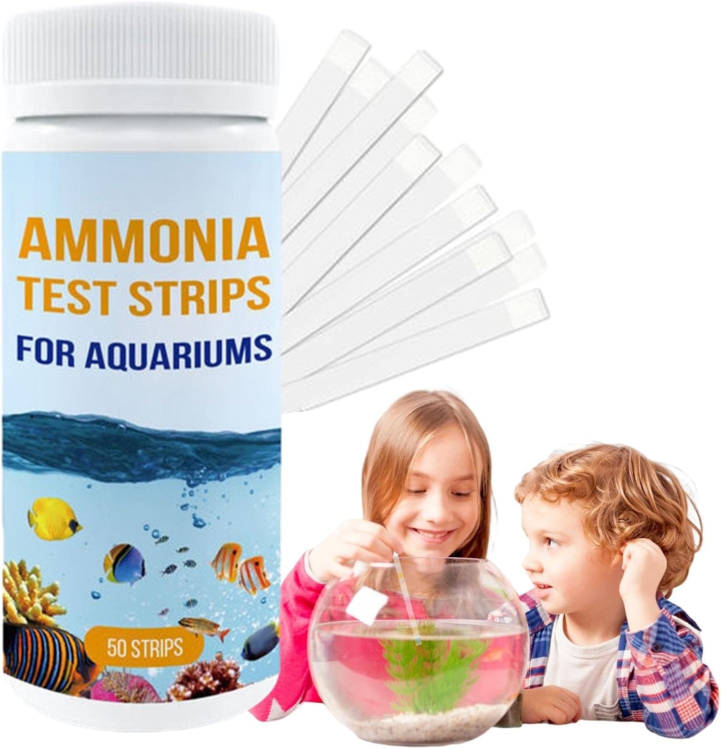 Ammonia Test Strips 50 Count Water Testing Aquarium Test Strips,Fish