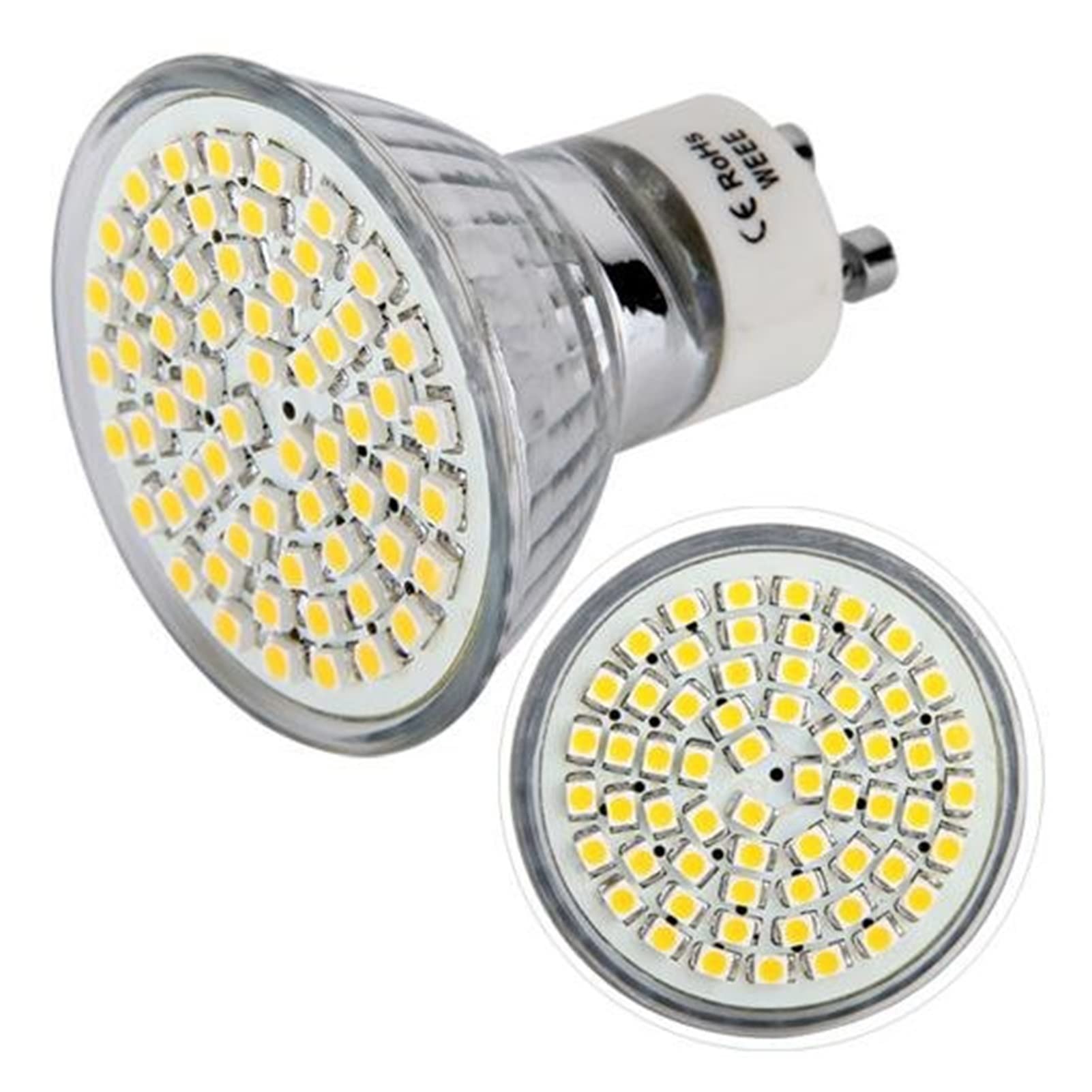 NXCVBNKZJ KJXP Lighting, Pack of 12, LED Spotlight Bulb AC220V GU10 3.5W SMD3528 300Lm Home Commercial Lighting Studio and Exhibition Lighting(Cold White)