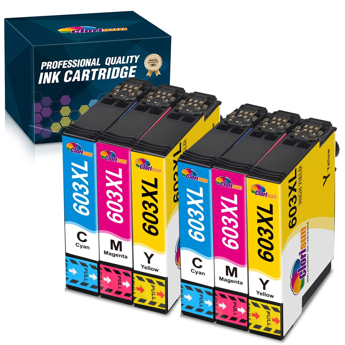 Clorisun 603XL Ink Cartridges for Epson 603XL 603 XL Ink for Epson Workforce WF-2830dwf WF 