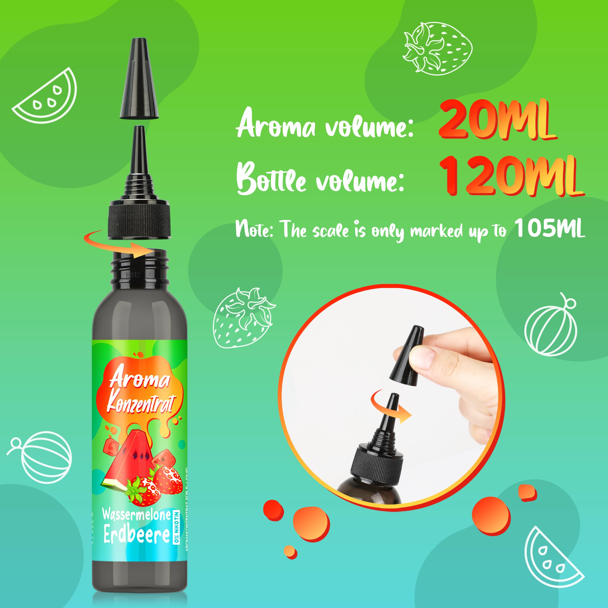 Arôme Concentré FURUN 20ml, Arôme E Liquide Pastèque Fraise Shake-and-Vape,  Arôme Mélangé au Liquide de Base : Amazon.fr: High-Tech