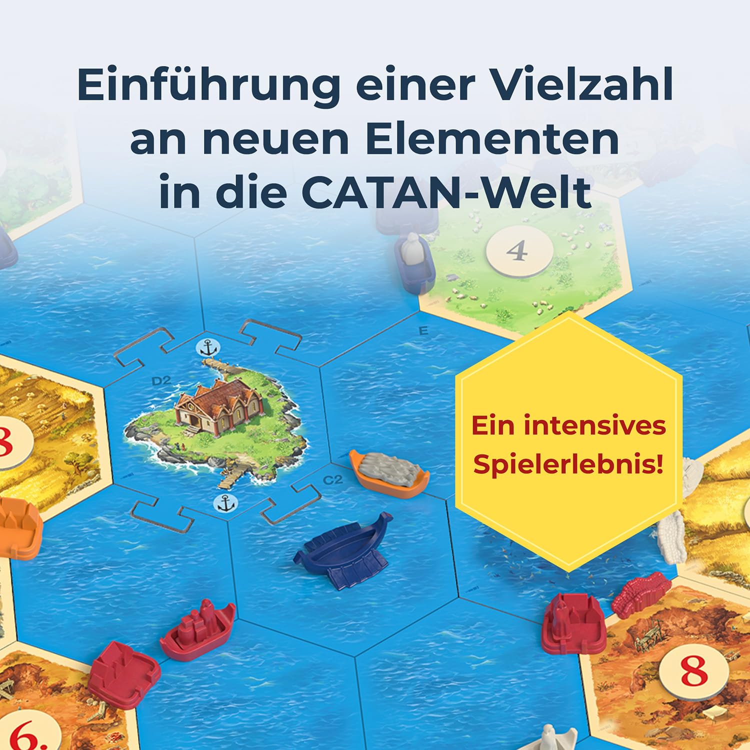Kosmos Catan - Entdecker & Piraten, Erweiterung zu Catan - Das Spiel | Brettspiel für 3-4 Personen ab 12 Jahre, Familienspiel, nur spielbar mit Basisspiel, Siedler von Catan