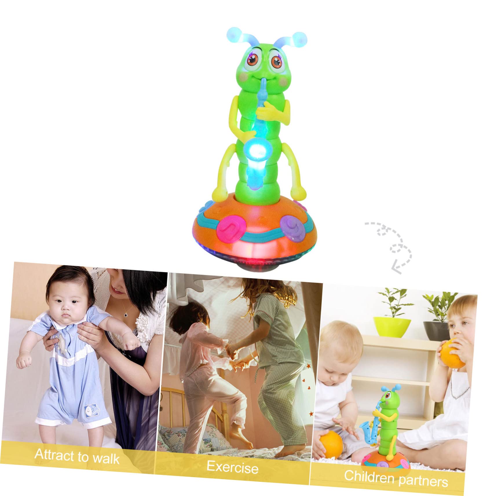 Juguete Musical de Oruga para Niños, 1 Pieza Abs Eléctrico