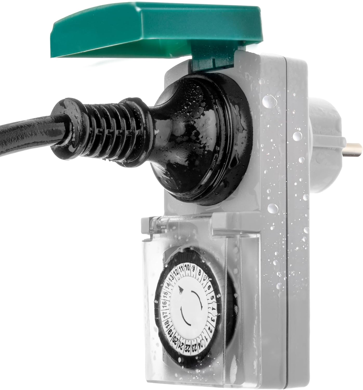 4smile Outdoor Timer Mechanical IP44 Timer Socket Outdoor with High