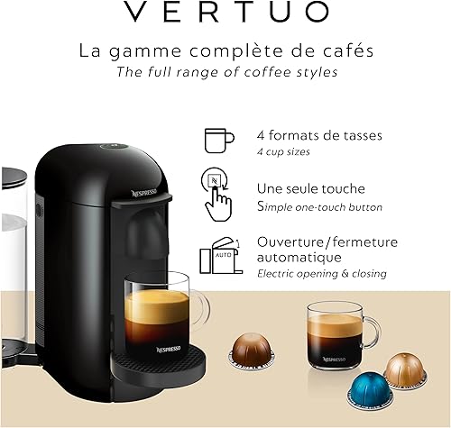 Vista 28 de Nespresso VertuoPlus paquete de lujo negro por Breville