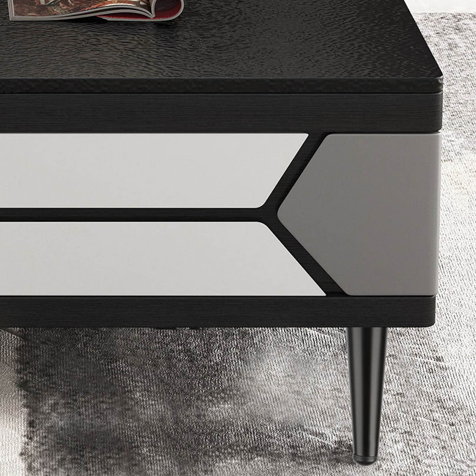 4 Pezzi Gambe Mobili in Metallo, Ricambio Gambe per Divani Cono Dritti, Piedi di supporto per Mobile, Fai da te per Armadi TV Cabinet Tavolo Sedia, Nero, con Viti (50cm/19.69in)