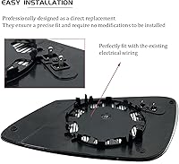 Vista 5 de Espejo lateral izquierdo de repuesto para BMW 228i 320i 328i 330i 335i 428i 430i 435i 440i 535i 550i 640i i3 M2 M3 M4 M5 M6 X1 y más – Vista lateral