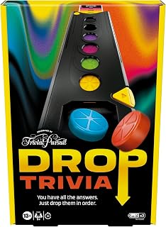 Hasbro Gaming Drop Trivia Electronic Board Game, New Designed Classic for 2 Players or More, Party Games for Boys and Girls 13 Years Old, Fun and Birthday Toys