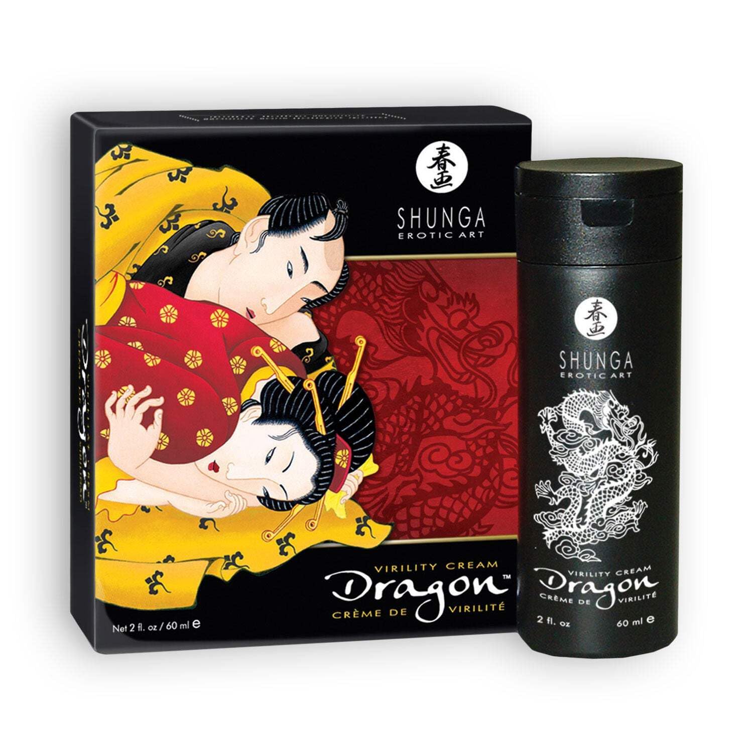 Shunga Dragon Crema de la Virilidad, Color Negro - 60 ml
