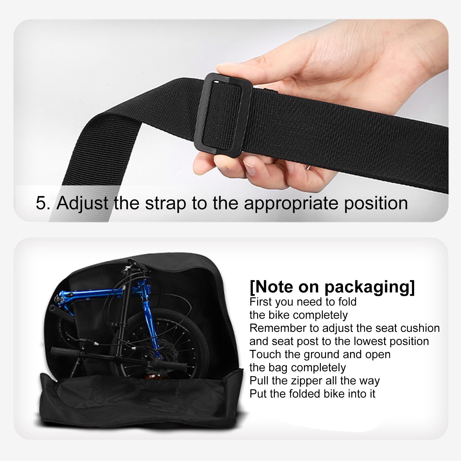 Borsa da trasporto da viaggio per biciclette - custodia per bici | pieghevole, borsa di trasportto in nylon, accessorio per lo stoccaggio | Organizzatore per biciclette da 20 pollici per trasp