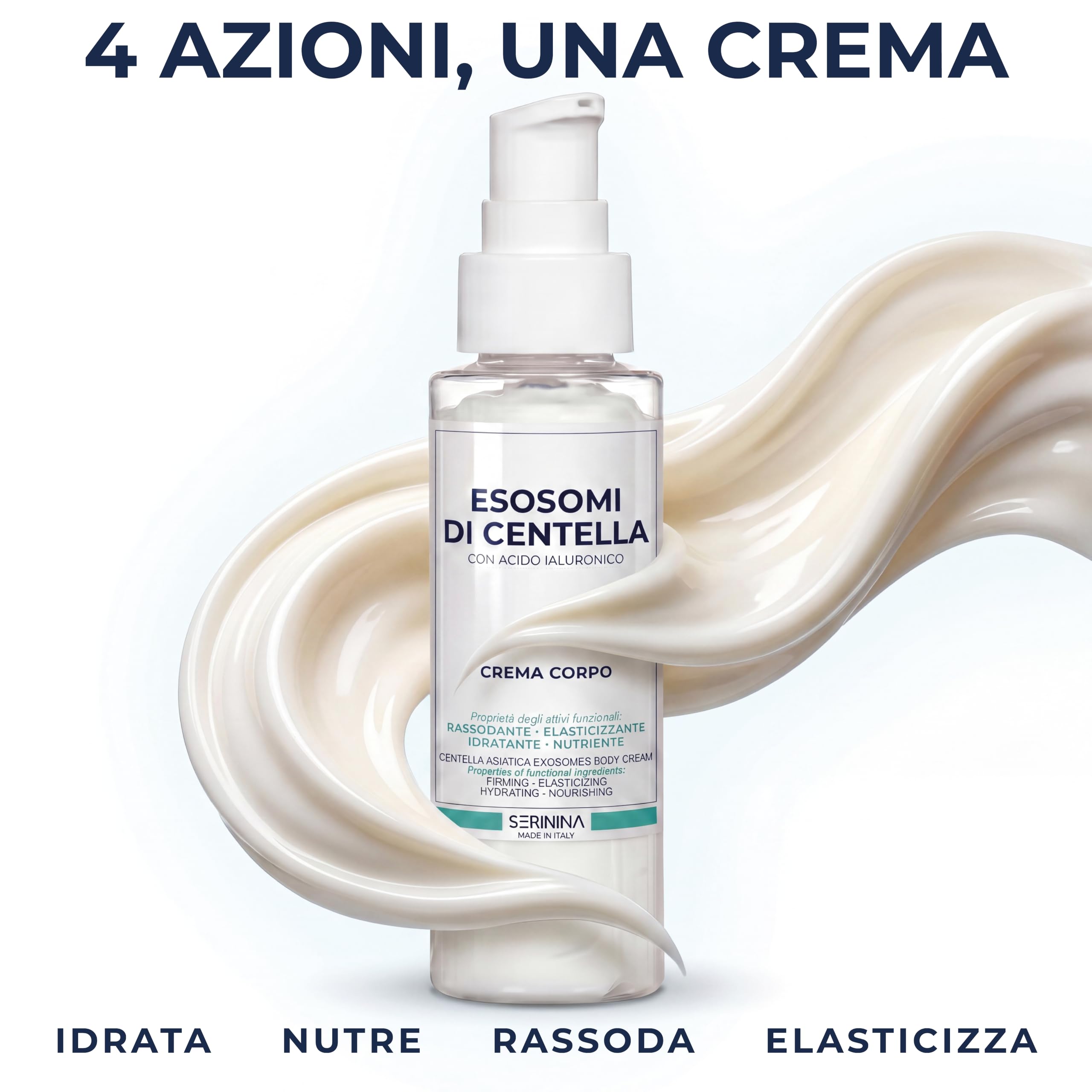 SERININA Set Siero Viso + Crema Corpo Esosomi Centella Asiatica Acido Ialuronico
