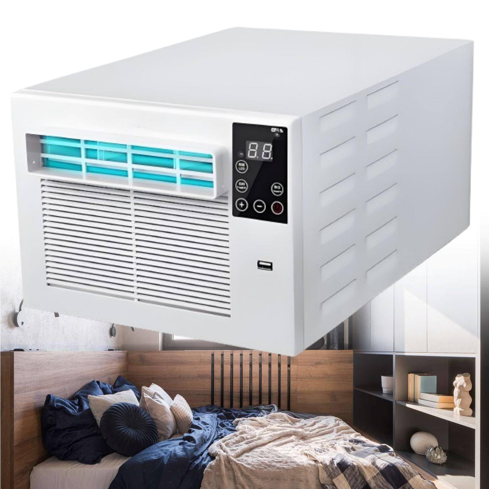 MhWrughts Mini Portable Air Conditioner, 550W Compressor Cooling Air Conditioner, 1881 BTU Personal AC with Remote Control, Ideal for Small Bedroom, Studio, Rental House