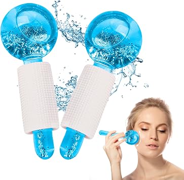 APOMOONS 2 Pcs Facial Ice Globes, Cooling Face Roller for Skin Care Massage