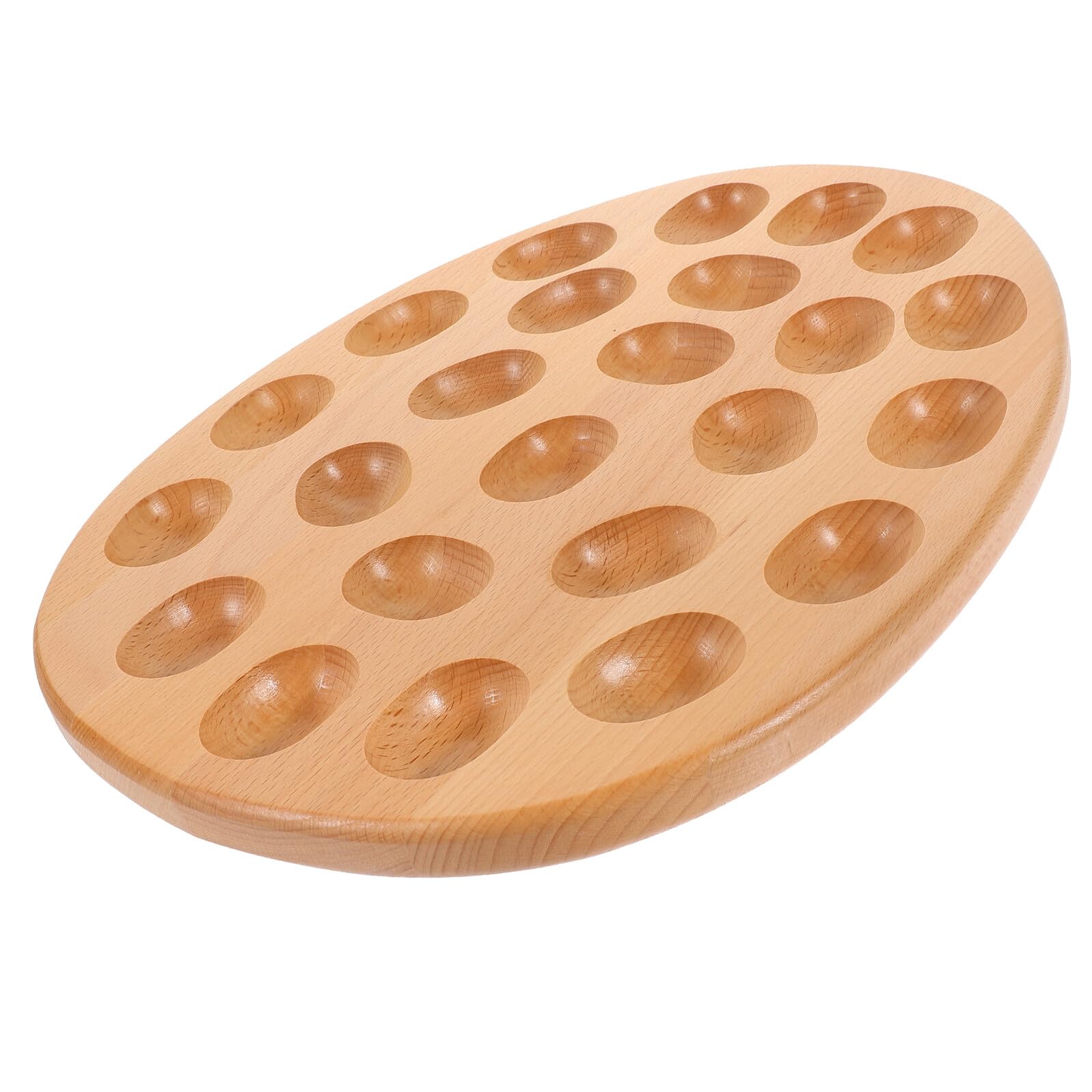 Assiette de service pour oeufs farcis en bois idéal pour vos brunchs et buffets