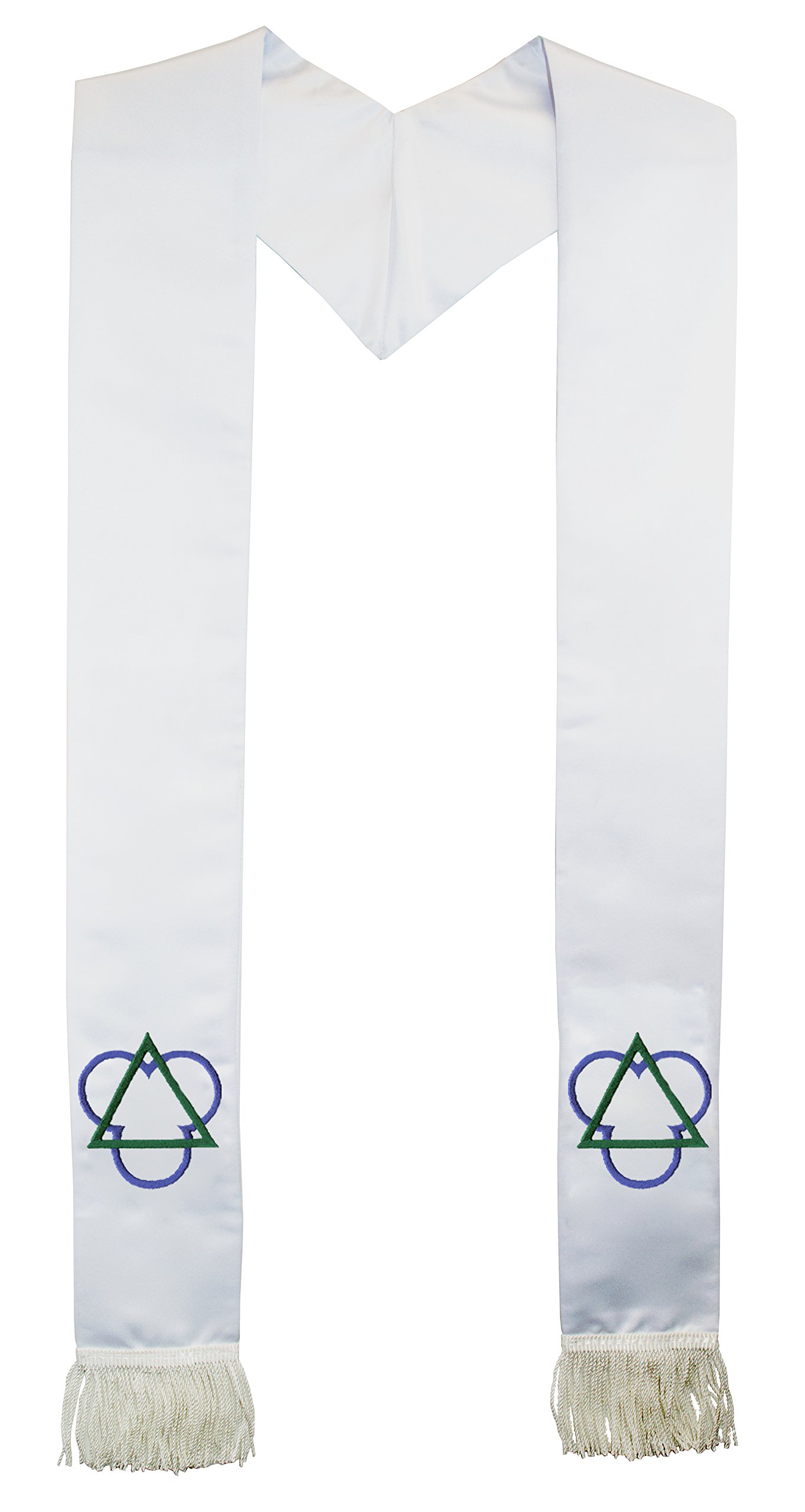 The Sash CompanyDeluxe Satin Clergy Stole with Embroidered Christian Trinity