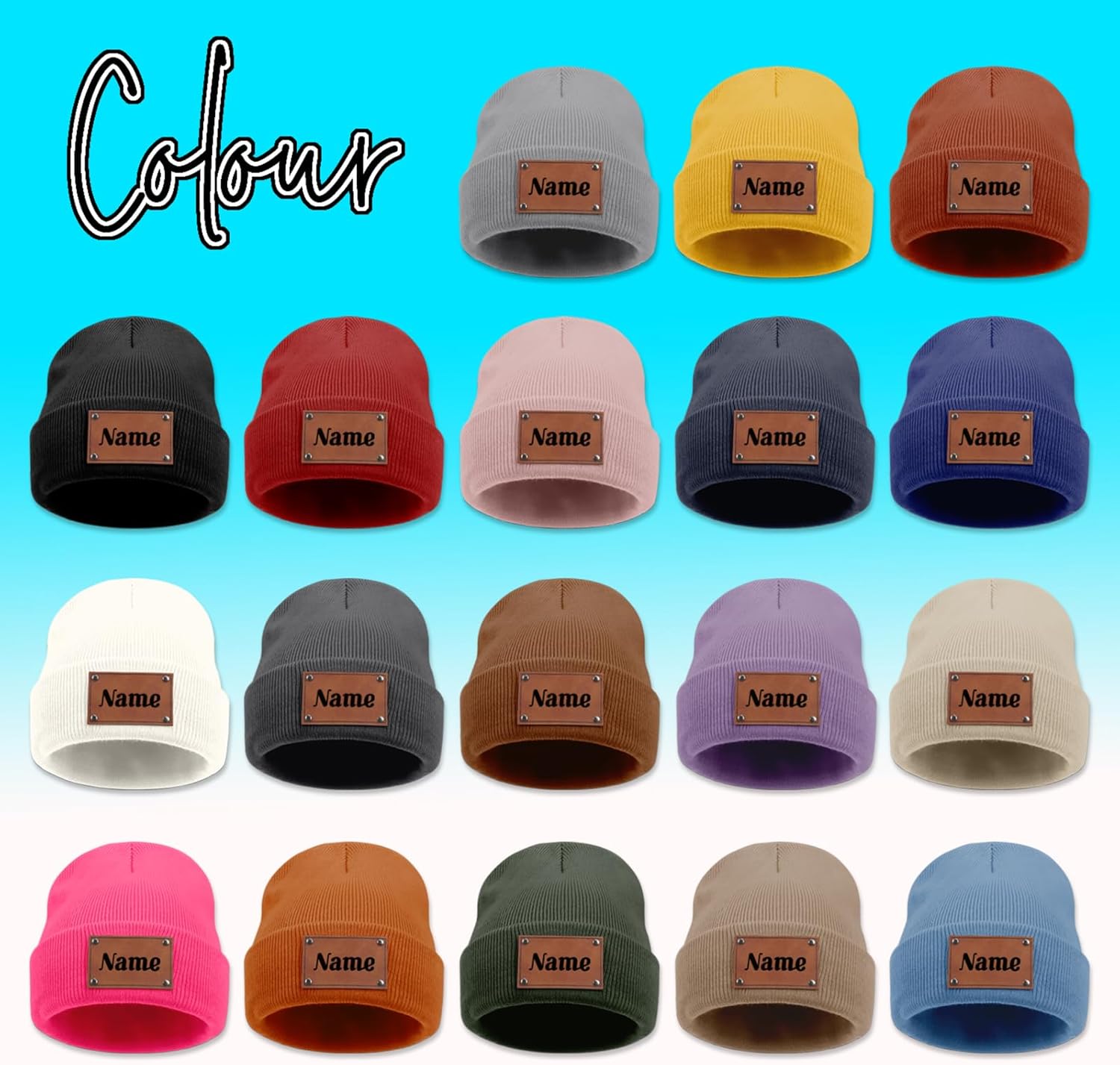 Custom Baby Beanie,Personalized Toddler Kids Beanies Winter Hat Custom Name Beanies Gifts for Adults - Image 5