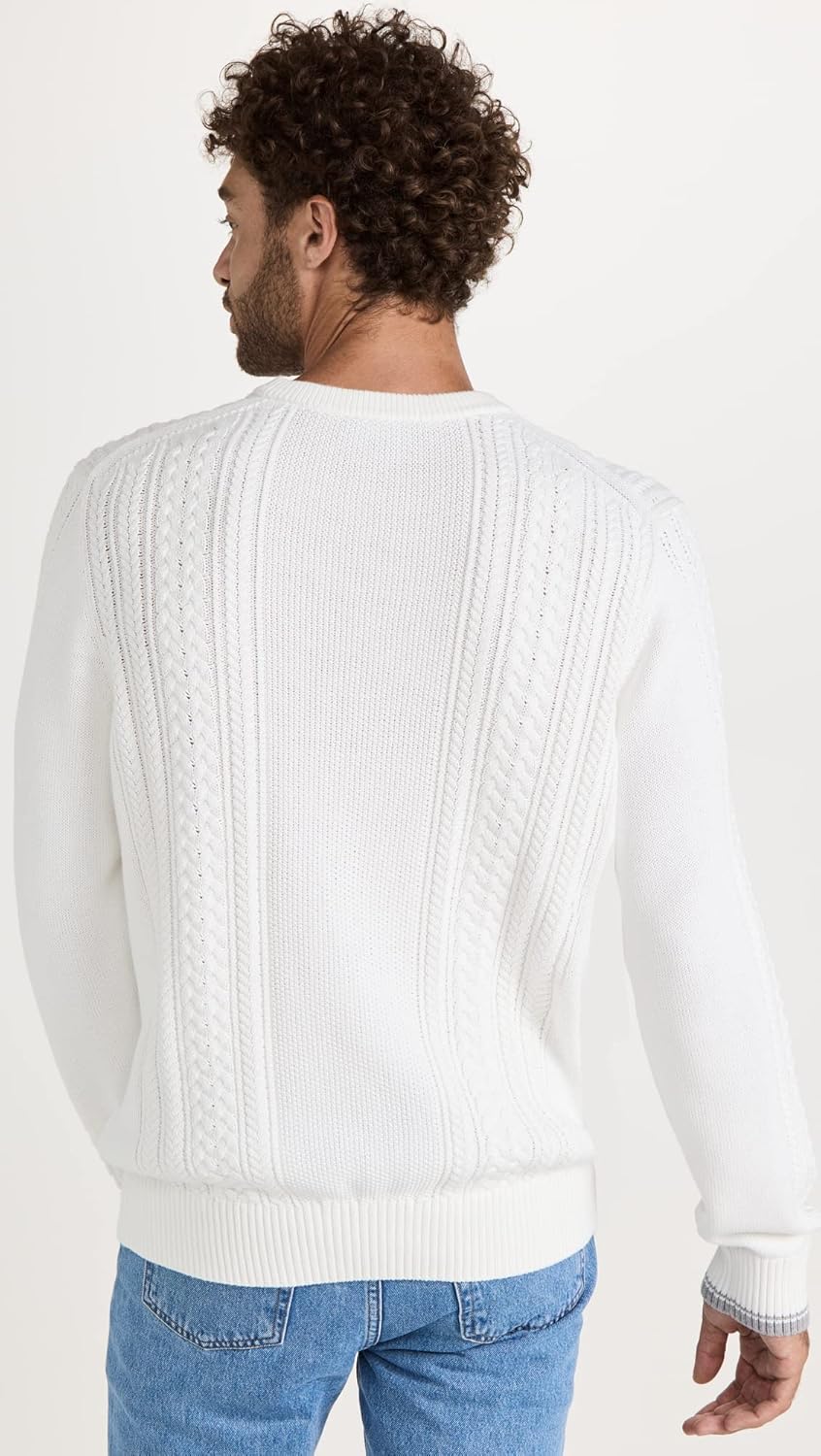 Vince Men's Cotton Cable Crew - Image 3