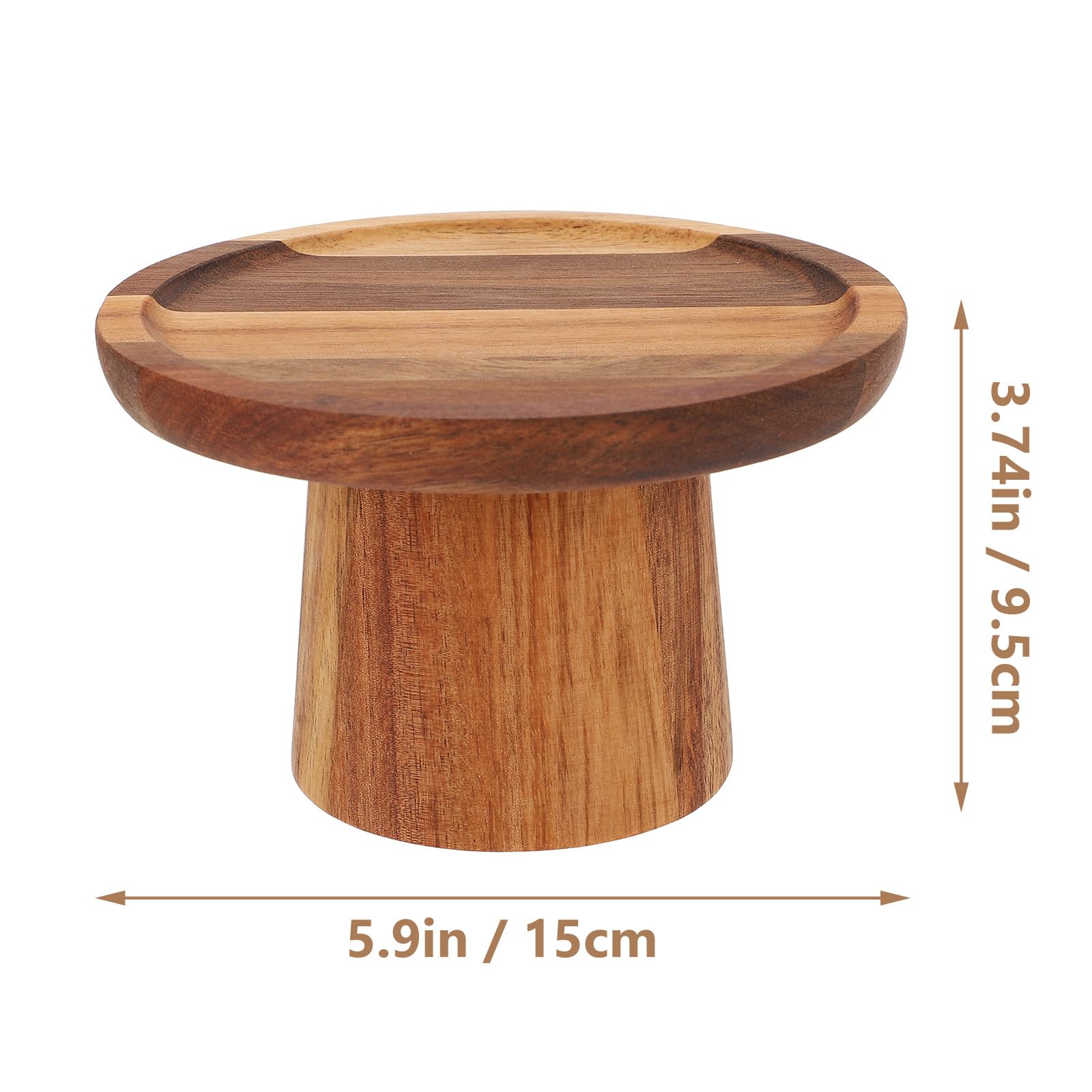 Abaodam 4 Pièces Moule À Gâteau Apéritif Tranches De Bois pour Centres De Table Support À Gâteau pour Dessert Plateau De Service en Bois Mini Support À Gâteau Plateau De Garniture Support