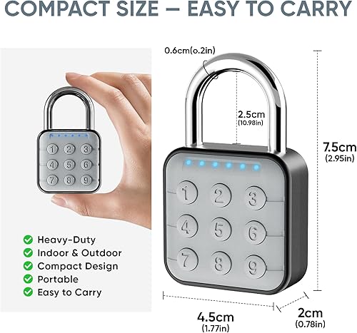 Miniatura 4 de Cerradura de combinación, cerradura de combinación para casillero, cerradura de casillero y cerradura de casillero de gimnasio, alta seguridad,