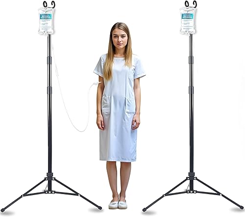 Miniatura 9 de Skywin Soporte para trípode IV con gancho, soporte plegable de poste IV con gancho, soporte de piso IV, soporte IV, soporte IV, organizador de