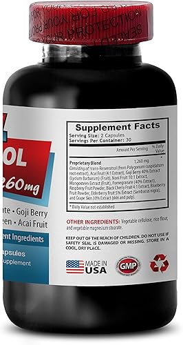 Miniatura 4 de Resveratrol Supreme 1200mg Máxima Fuerza Más 1200 Suplementos de Vino Tinto 1200, Suplemento de resveratrol Vino Tinto, Resveratrol antioxidante,