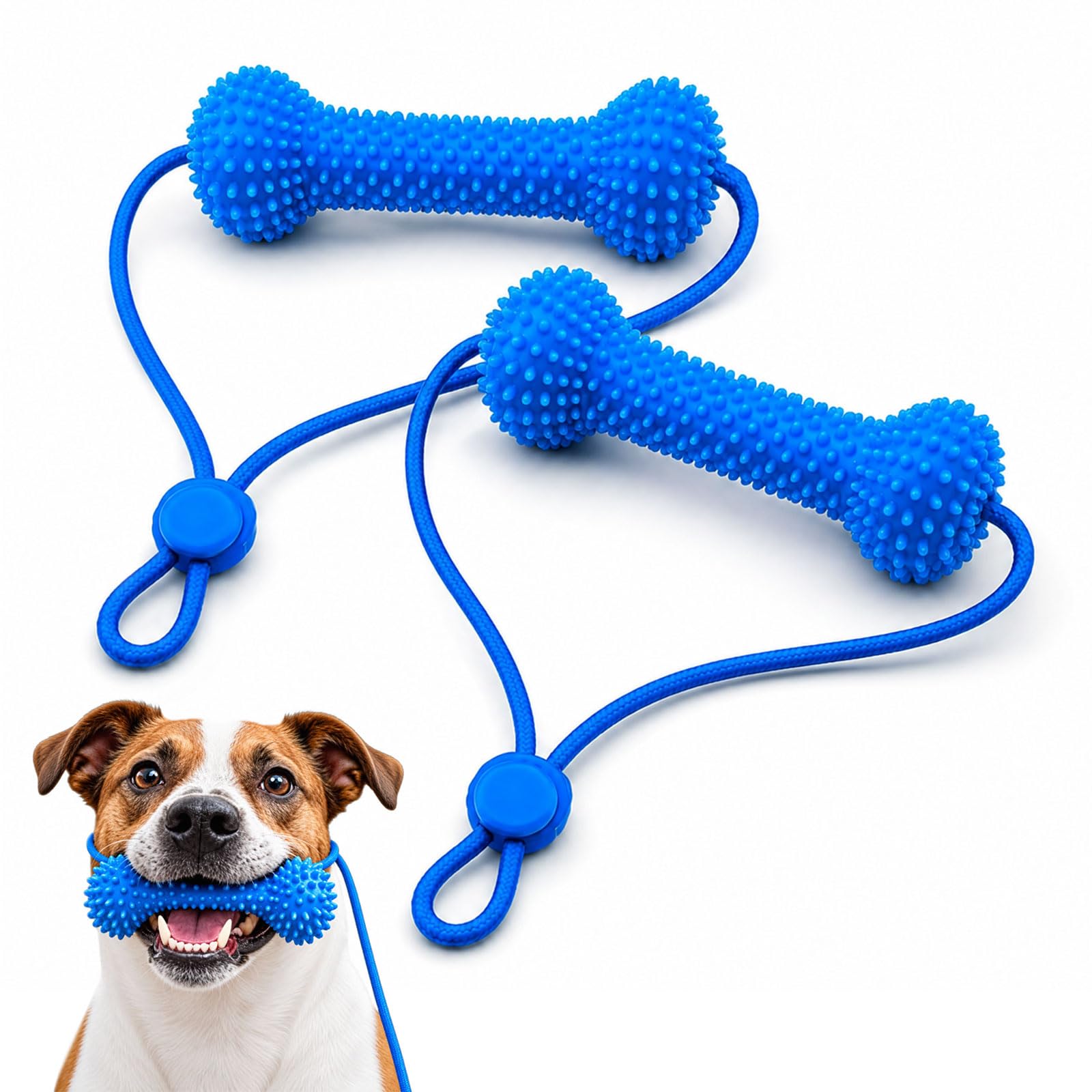 Domefahaso 2‑Pack Dog Dental Chew Bone‑Shaped Pet Play Toy