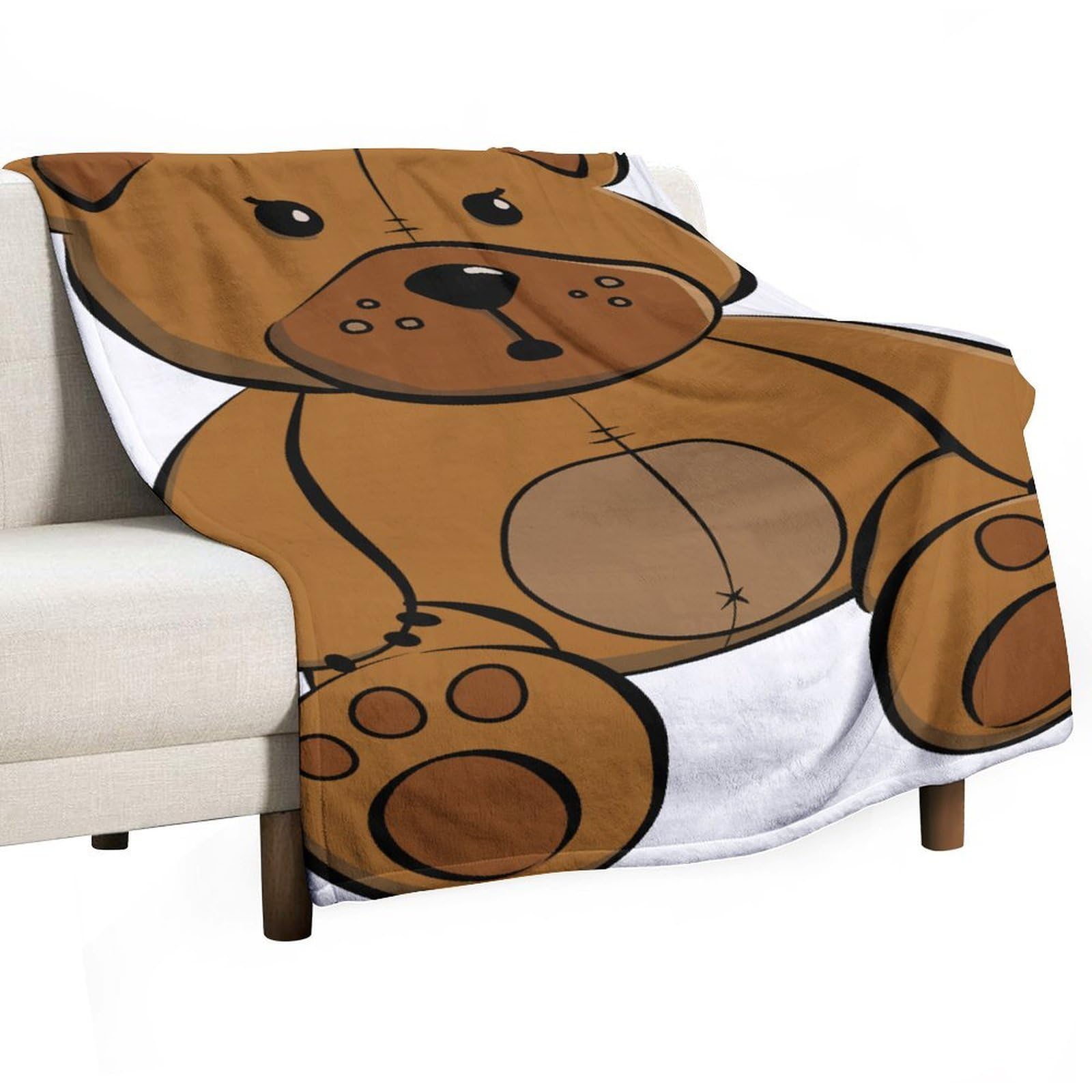 MHYRAC Flannel Blanket, Teddy Bear Throw Blanket for Couch Sofa Bed Office, Soft And Comfortable Without Pilling