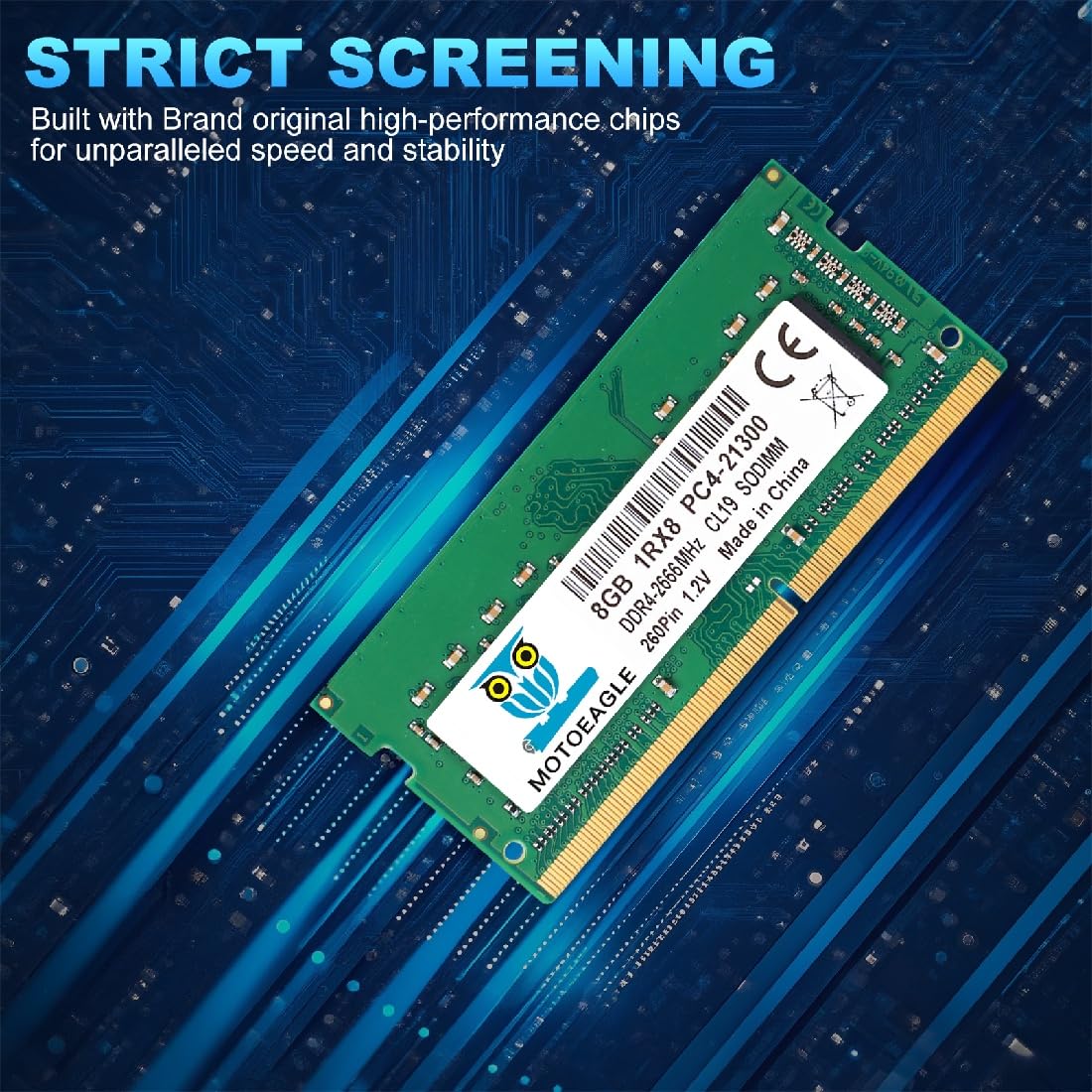 Módulo de memoria RAM para portátil SO-DIMM 16GB (2X8GB) DDR4 2666MHz PC4-21300 (PC4-2666V) 1RX8 CL19 SODIMM 1.2V 260-Pin Non-ECC SO-DIMM