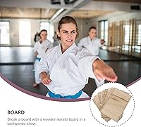 Vista 4 de Veemoon 10 tablas de madera fina para karate, tablas de madera para entrenamiento de taekwondo, tablero de rendimiento de artes marciales