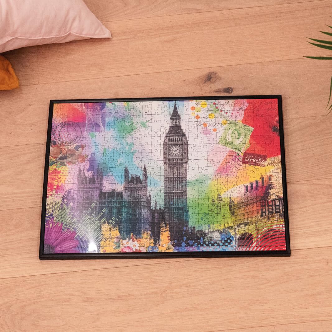 Ravensburger Puzzle Rahmen 17901 - Puzzle Rahmen 500 Teile Puzzle - Format 50 x 37 cm, schwarz