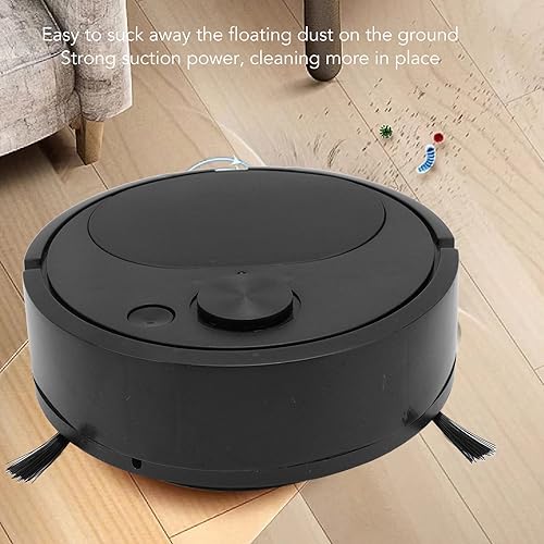 Miniatura 2 de Ejoyous Robot aspirador, multifuncional mini robot de barrido inteligente con carga USB para pisos de madera, azulejos y alfombras (negro)