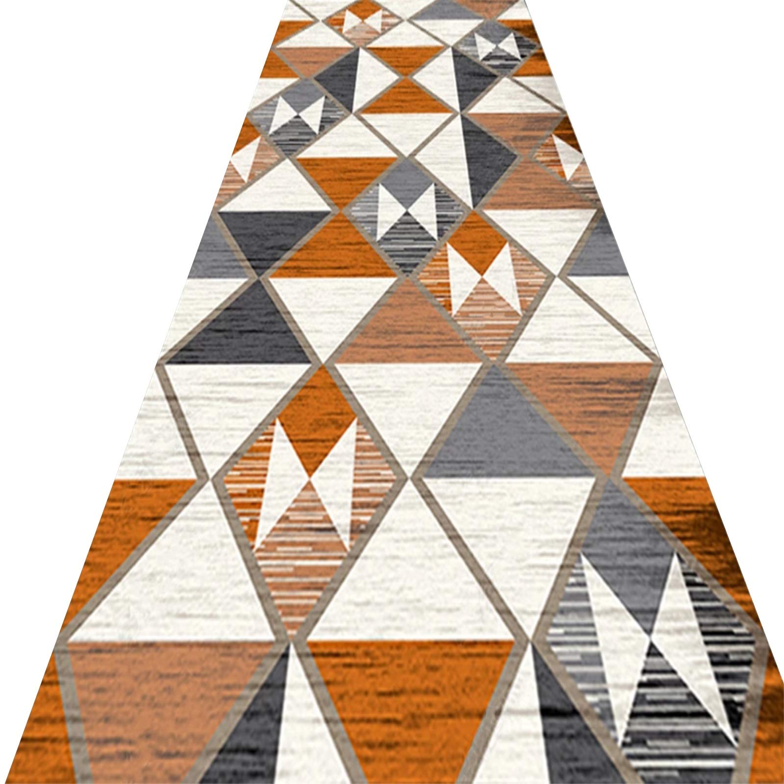Tapis couloir motif triangulaire résistant tapis d'entrée passage sur mesure B