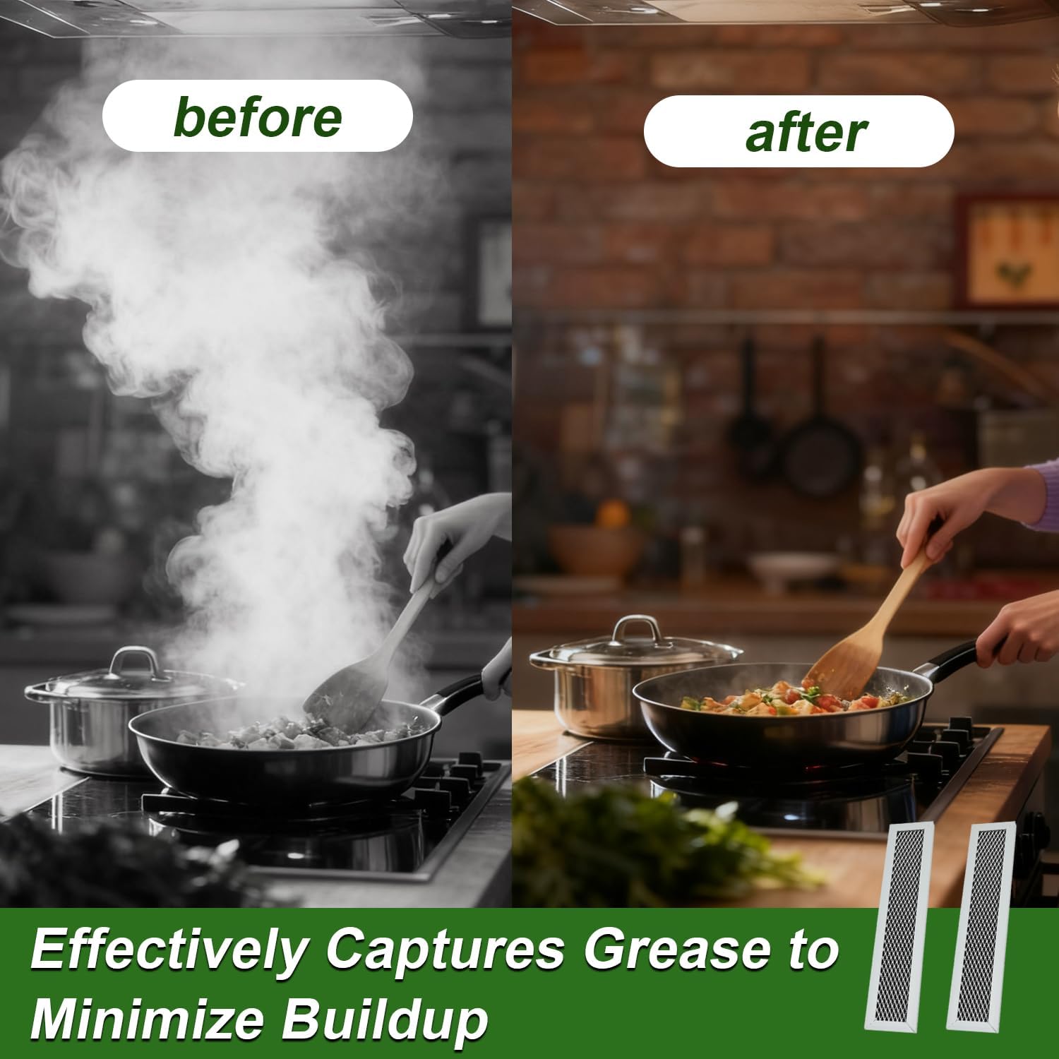 2PCS Microwave Charcoal Filters Compatible with Frigidaire FGMV17WNVFA FMV152KSA FMV152KBA FMV152KMA FMV152KQA FMV152KWA